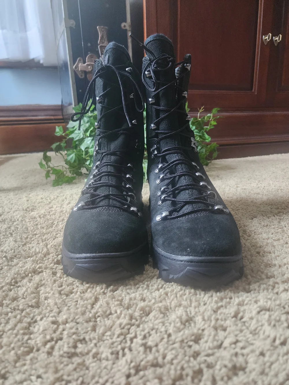 Rocky 77s Black Lace-Up Leather Wildlands Firefighting Boots NFPA 1977 Certified